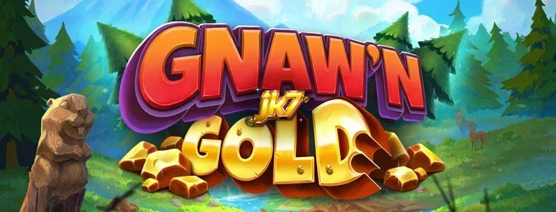 Interface do jogo de slot Gnaw’n Gold com tema de floresta